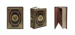 Муляж книги (кожаная обложка) цвет: коричневый с золотом