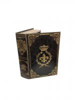Муляж книги (кожаная обложка) Лилия цвет: черный с золотом
