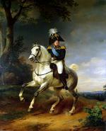 Александр I на коне 1812г.