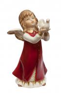 Ангел с голубем (красн) 17,5 см